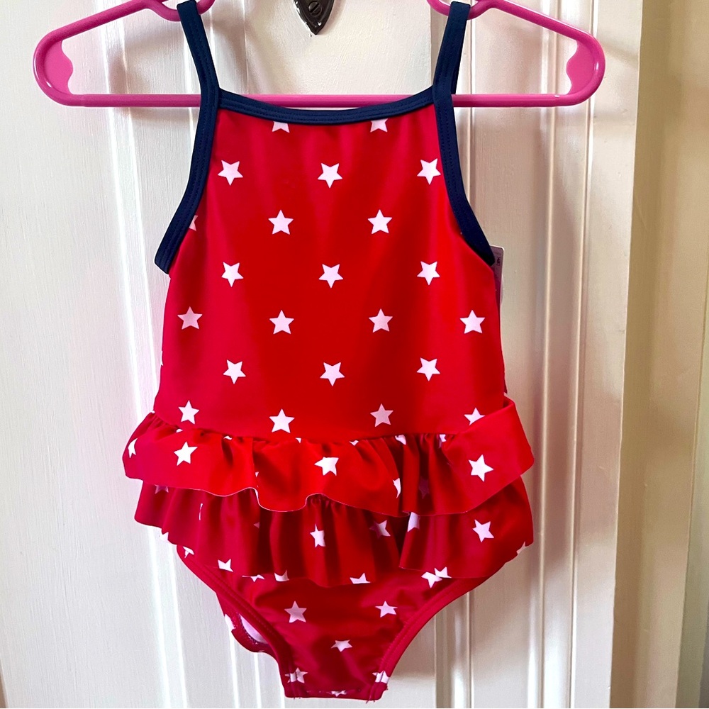 Carter’s NWT 18 mo girls bathing suit with button snaps